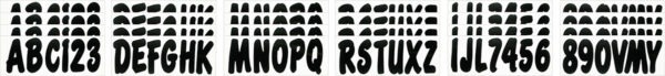 Boat Lettering BLACK 3″ REGISTRATION KIT