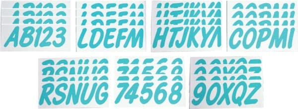 Boat Lettering Solid Mint 3″ Registration Kit