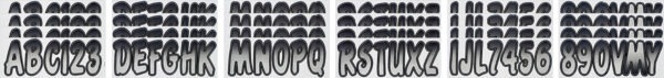 Boat Lettering Silver/Black 3″ Registration Kit