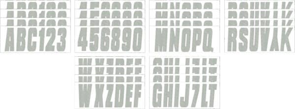 Boat Lettering Solid Silver 3″ Registration Kit