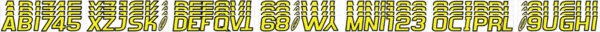 Boat Lettering Yellow/Black 3″ Registration Kit