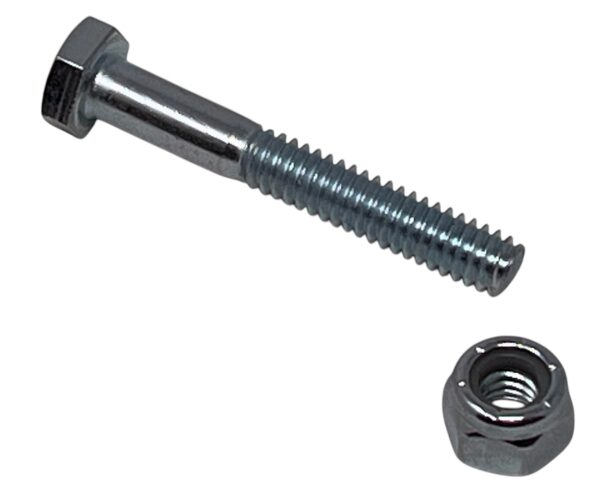 Hex Bolts and Nuts. 1/4″-20 x 2″ Grade 5, Zinc Plated Steel. (50 Pack of Bolts w/Nyloc Nuts)