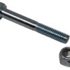 Hex Bolts and Nuts. 3/8"-18 x 2.5" Grade 5, Zinc Plated Steel. (50 Pack of Bolts w/Nyloc Nuts)