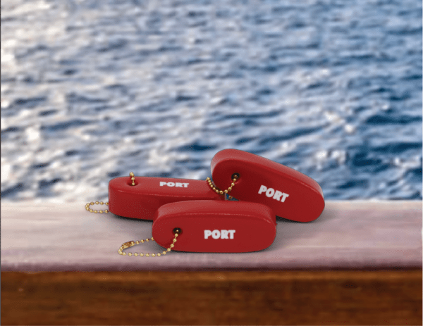 FLOATING BOATING KEY CHAIN VINYL DIPPED KEY FLOAT