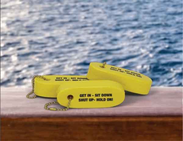 FLOATING BOATING KEY CHAIN VINYL DIPPED KEY FLOAT