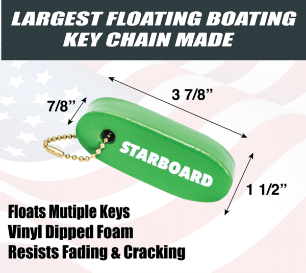 FLOATING BOATING KEY CHAIN VINYL DIPPED KEY FLOAT