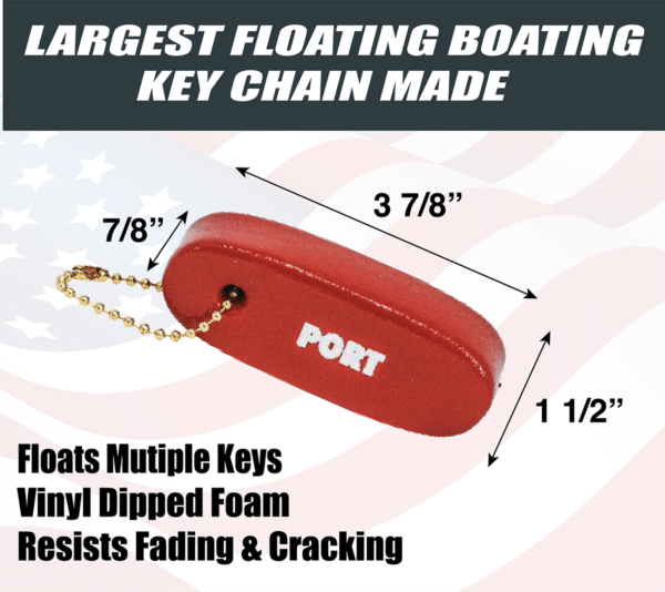 FLOATING BOATING KEY CHAIN VINYL DIPPED KEY FLOAT