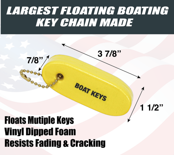 FLOATING BOATING KEY CHAIN VINYL DIPPED KEY FLOAT