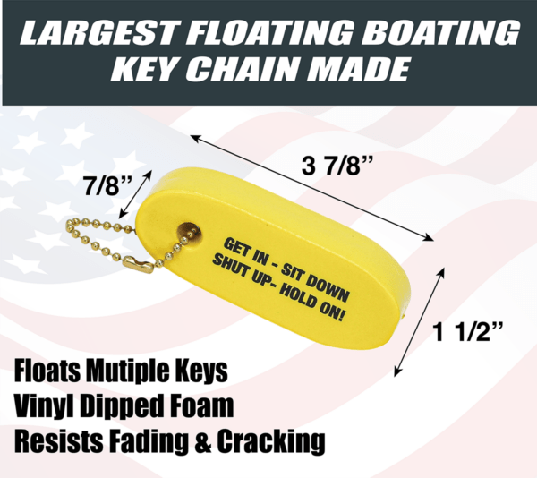 FLOATING BOATING KEY CHAIN VINYL DIPPED KEY FLOAT